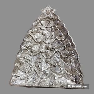 Elegance Silver Plated Christmas Tree Candy Dish
